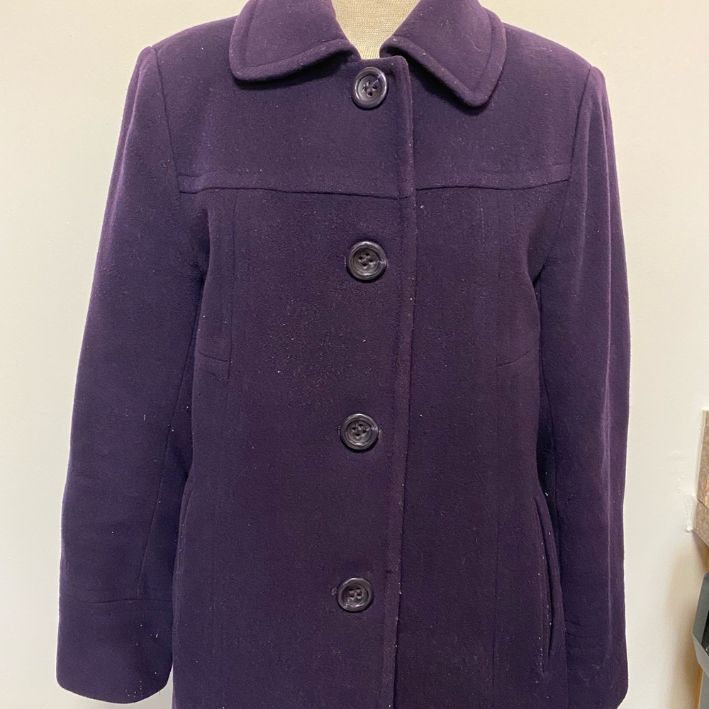 London fog wool coat (Purple)